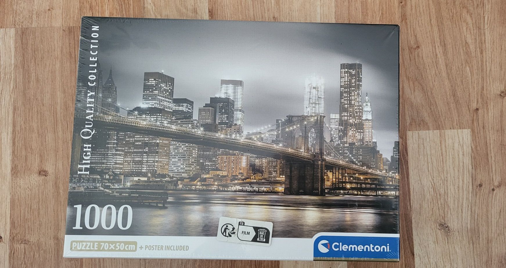Clementoni puzzle 1000 elementów + plakat New York Nowy Jork Brooklyn
