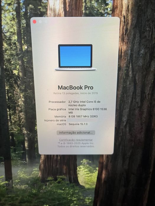 Macbook Pro 13 i5 2.7Ghz A1502 | 8gb ram | ssd 250gb