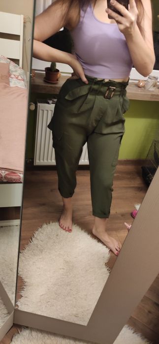 Spodnie z paskiem bojówki