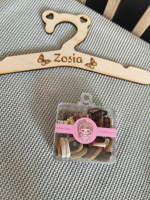 Brązowe beżowe gumki żabki do włosów akcesoria nowa opakowanie