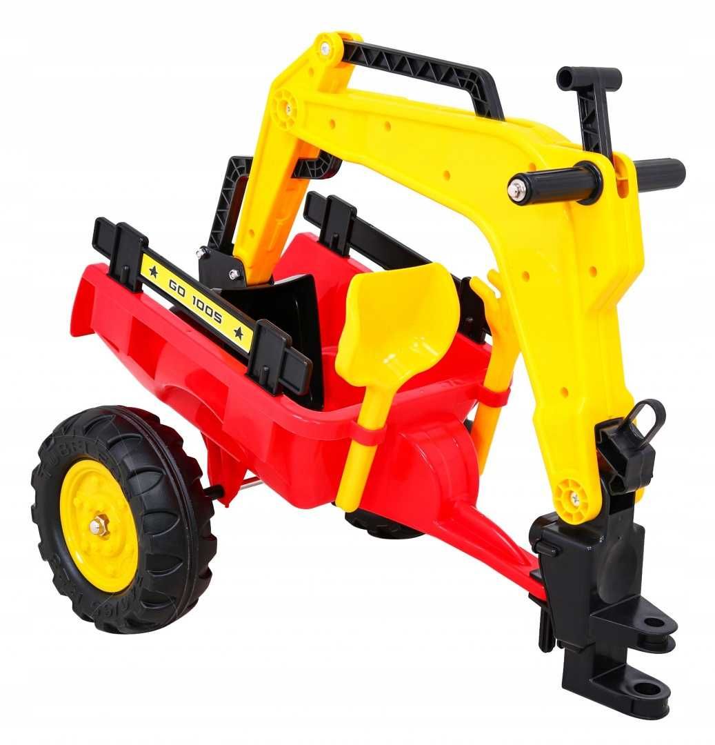 Gokart Traktor Koparka z Przyczepką + Akcesoria łyżka z obu stron