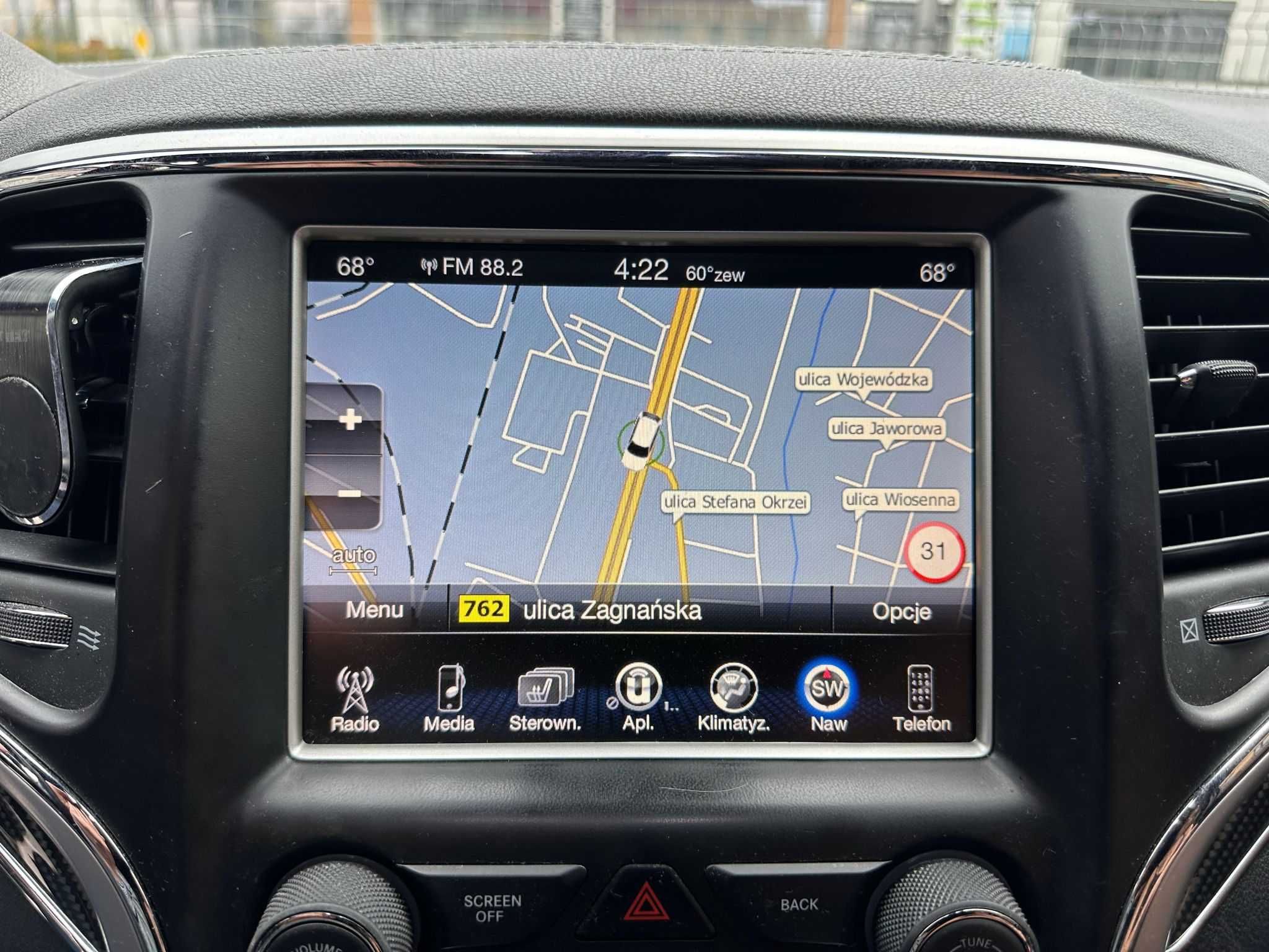 CHRYSLER DODGE JEEP Konwersja US-EU Polskie Menu Nawigacja Mapa