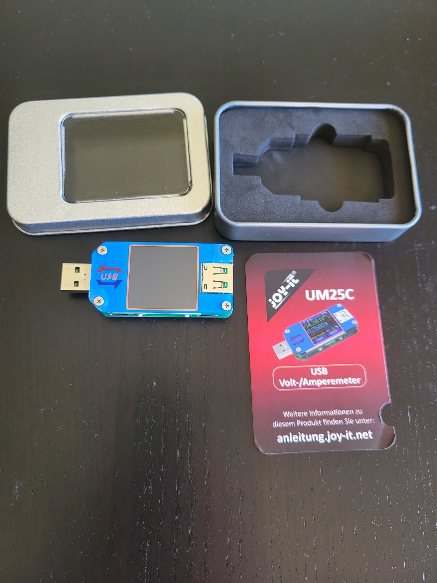 Medidor Voltímetro e Amp USB UM25C