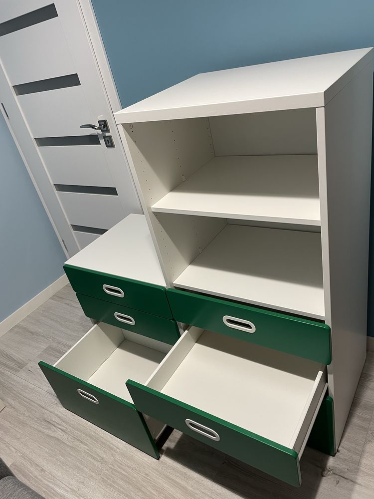 IKEA STUVA - Regał z 3 szufladami i 2 półkami