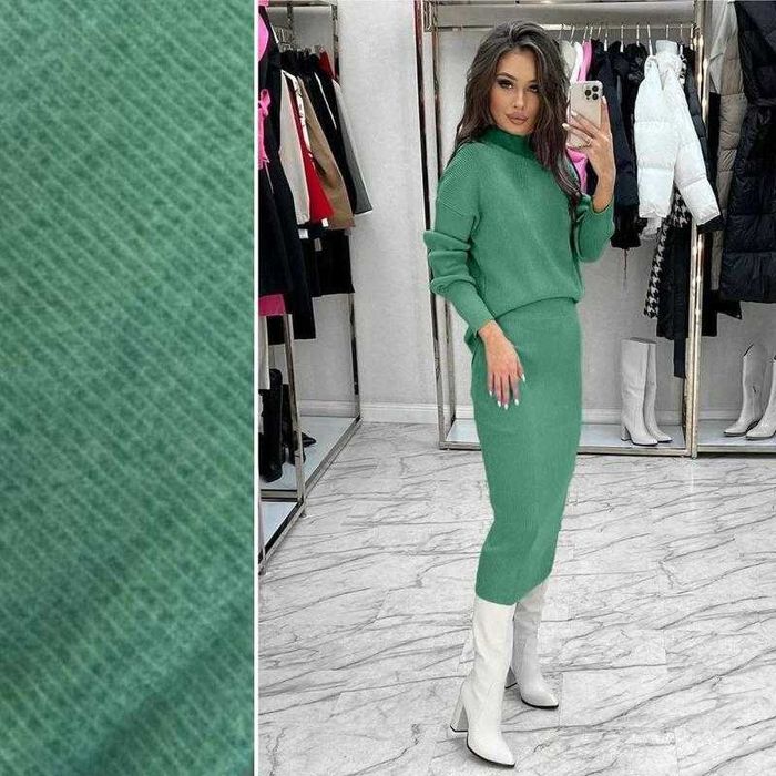 Костюм кофточка с юбкой, ангора