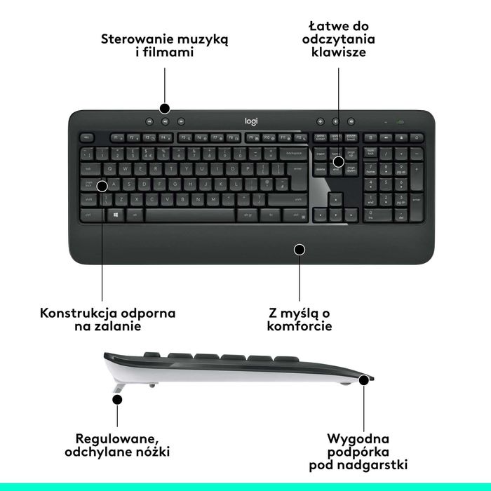 Zestaw Logitech MK540 Advanced klawiatura mysz