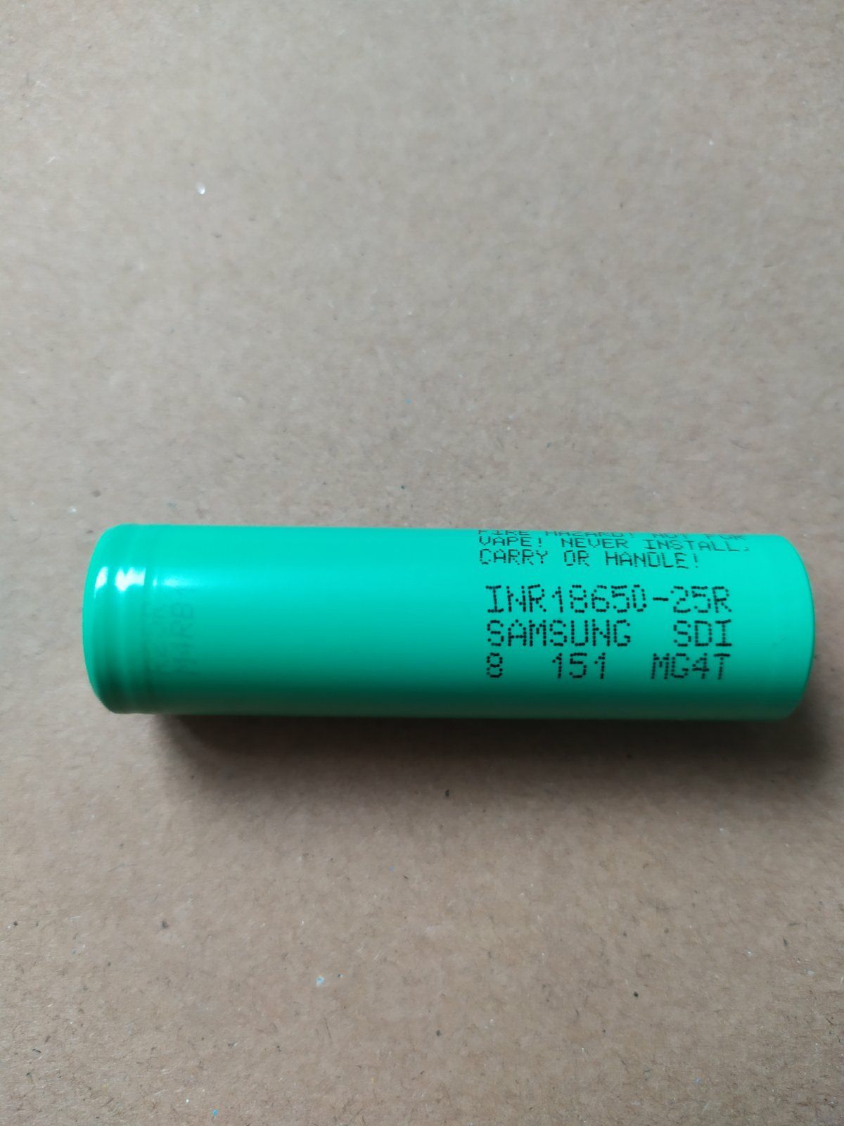 Аккумулятор 18650 Li-Ion Samsung INR18650-25R, 2500mAh, 20A, 4.2/3.6/2