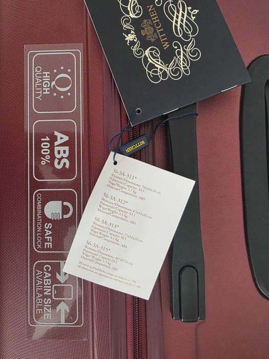 WITTCHEN Walizka duża 56-3A-313-31 Bordowa