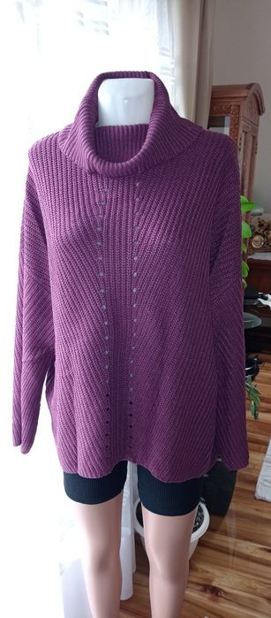 Swetr, golf ciemno bordowy XXL Beloved akril