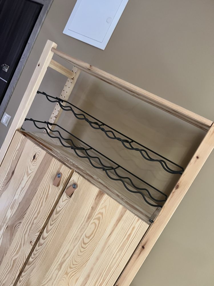 Regał drewniany z szafką i miejscem na napoje Ivar Ikea