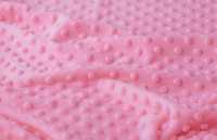 Minky materiał 1mb różowy pastelowy