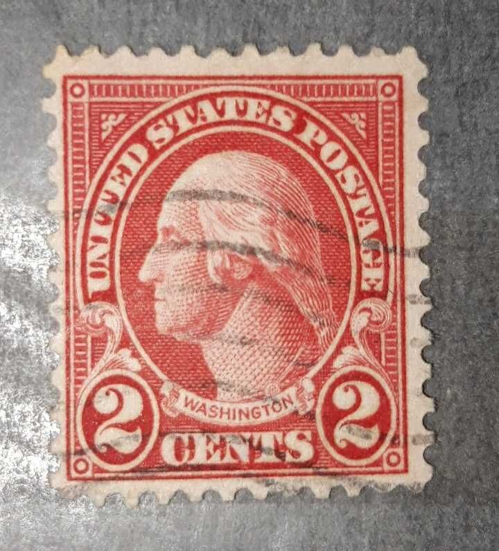 Stary, amerykański znaczek pocztowy. George Washington.