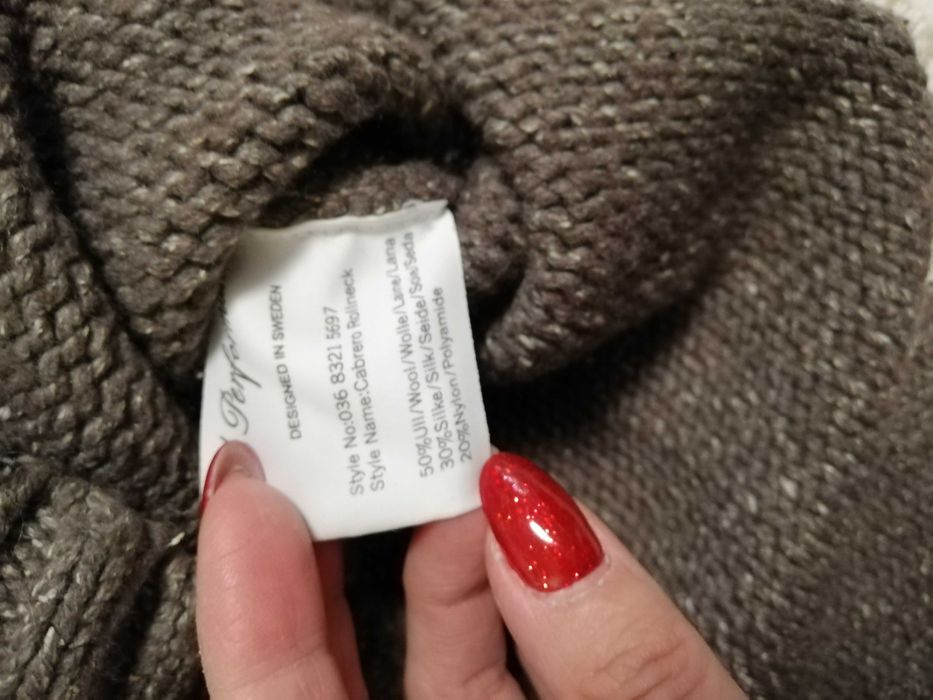 sweter Peak Performance M L 38 40 golf Peak Performance wełna jedwab