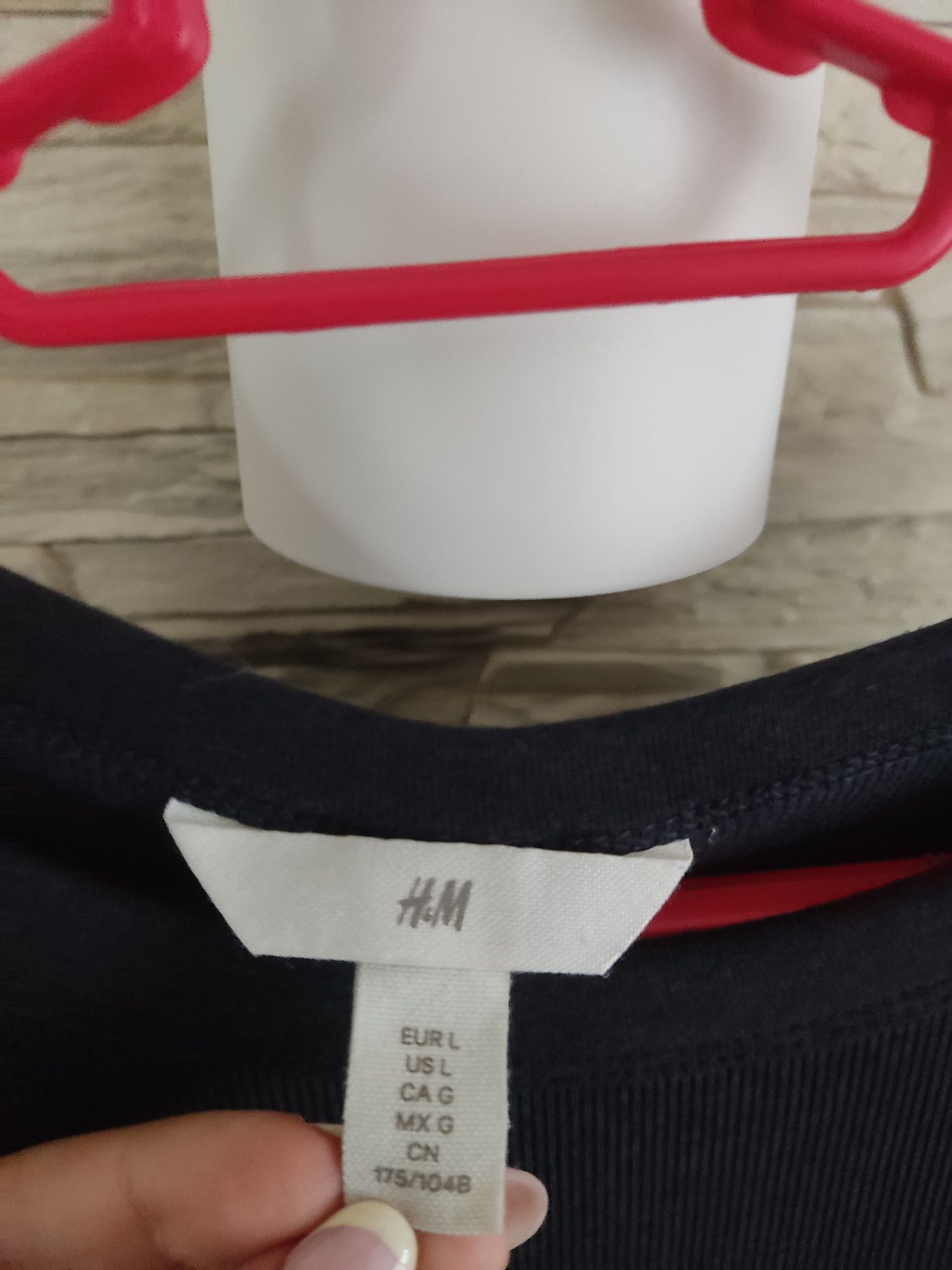 Granatowy top z domieszką modelu r. L H&M