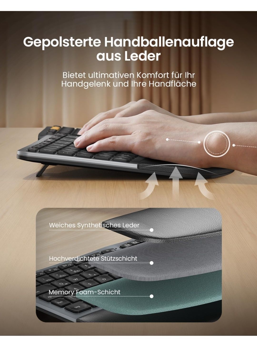 ProtoArc EK01 Plus ergonomiczna klawiatura