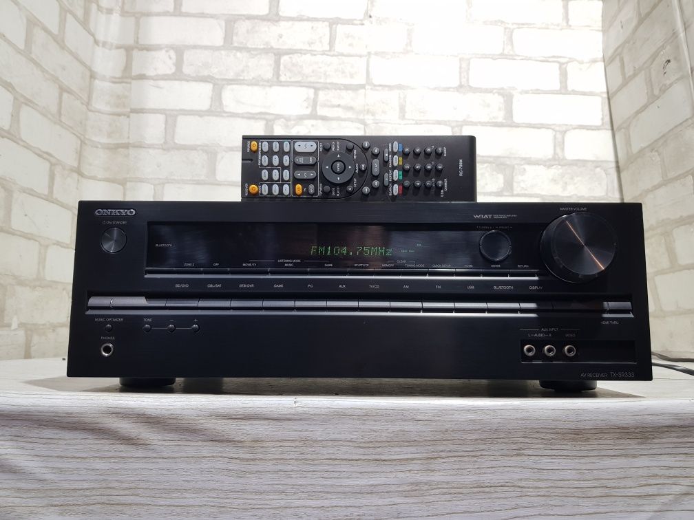 Пульт! 5.1 AV ресивер ONKYO TX-SR333, *5x100 Вт, HDMI, USB, Bluetooth,