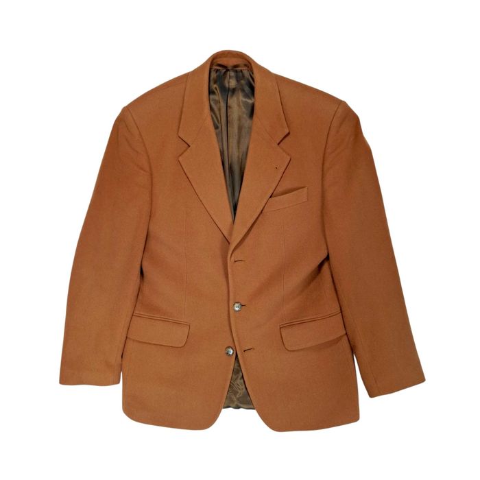 Marynarka z wełny kaszmiru brązowa camel L M (98 40L) kaszmir wełna