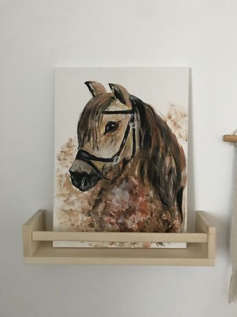 Obraz koń podobrazie malowany 30x40