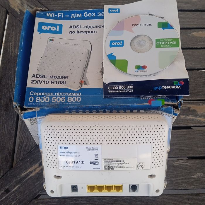 Adsl-модем zxv10h108