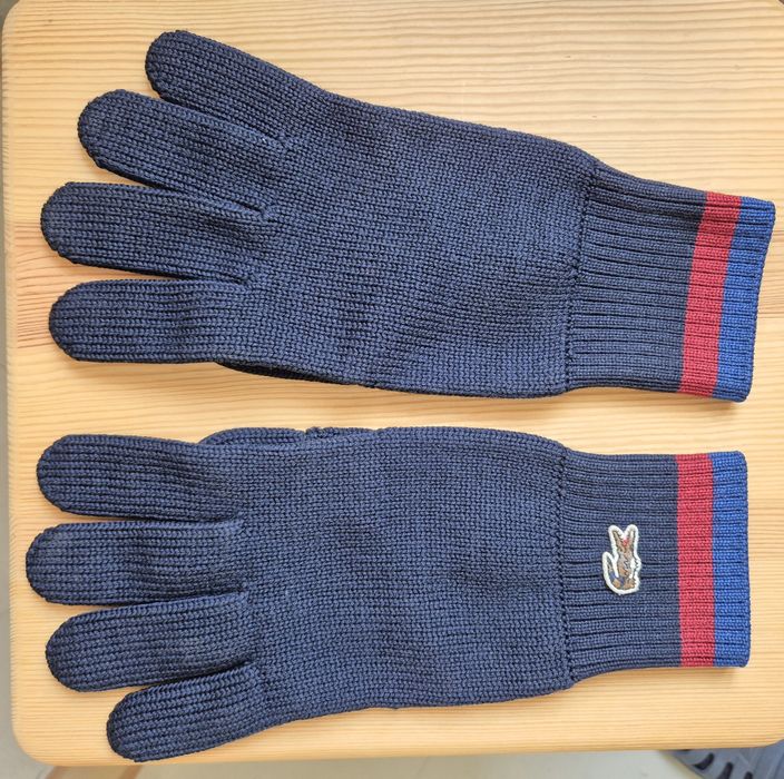 мужские перчатки шерстяные Lacoste