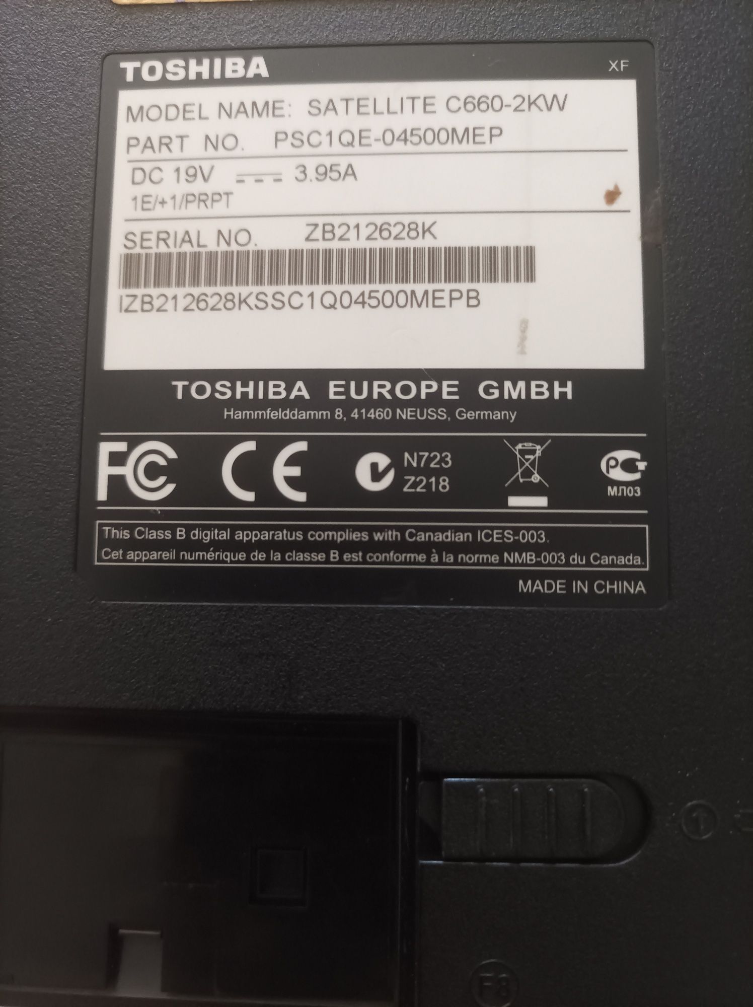 Toshiba satelite C660