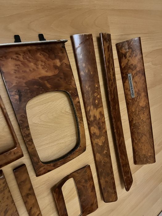 Komplet dekorów 2 DIN Audi A6 C5 drewno, S6 Quattro listwy