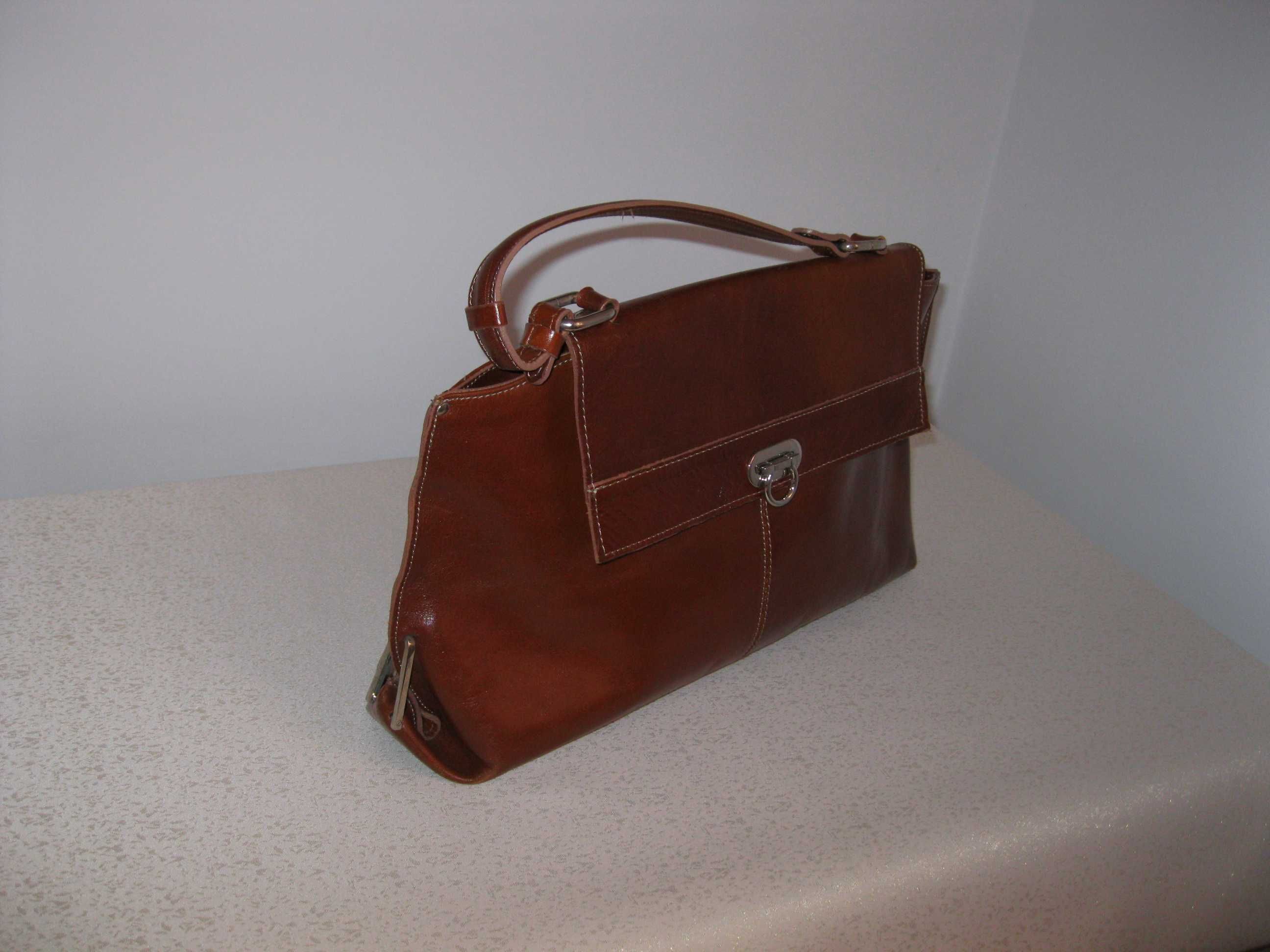 Genuine Leather torba torebka damska z włoskiej skóry naturalnej Nowa