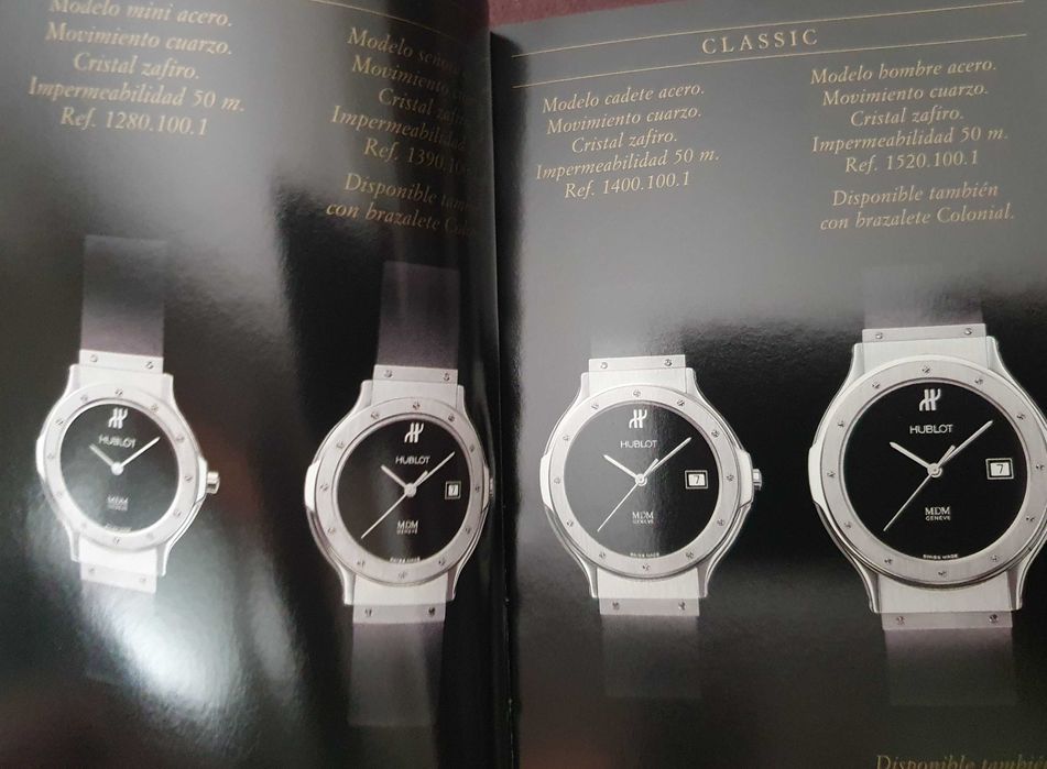 HUBLOT - MDM Geneve - Catálogo / Livro Oficial de Relógios - vintage