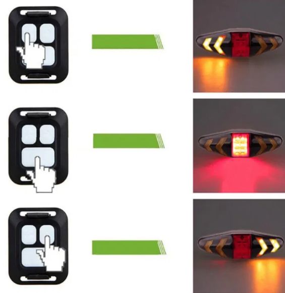 Велосипедный указатель поворота USB аккум беспроводный вело габарит
