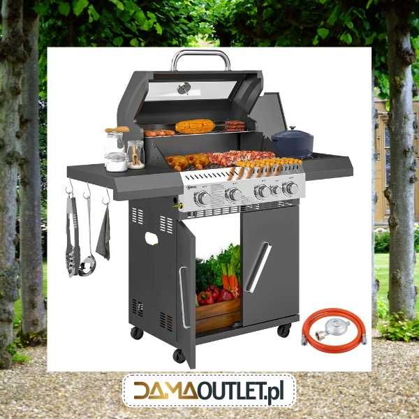 Grill gazowy 12kW boczny palnik stolik szafka 4+1 DaMAOutlet.pl