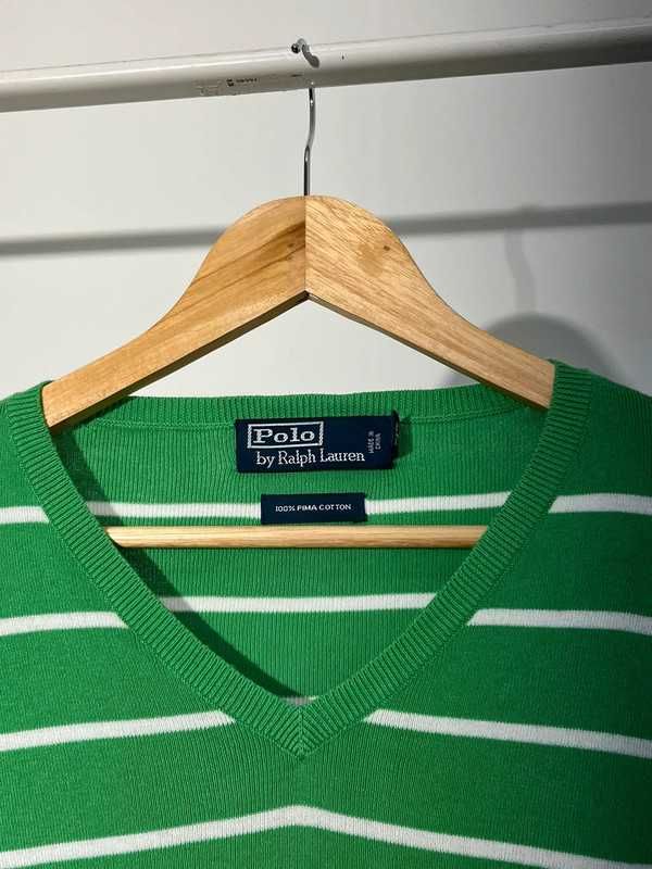 Polo Ralph Lauren zielony męski sweter w serek
