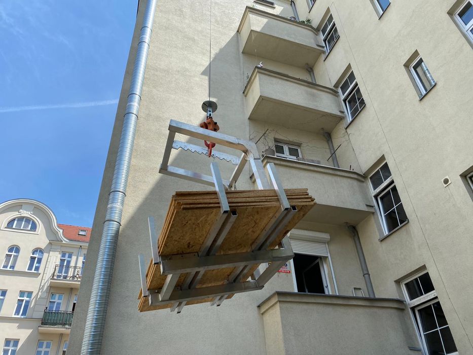 Widły wielofunkcyjne Dzwig dekarski zuraw ciesielski