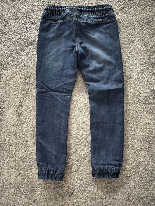 Spodnie chłopięce jeans joggery ocieplane roz. 128