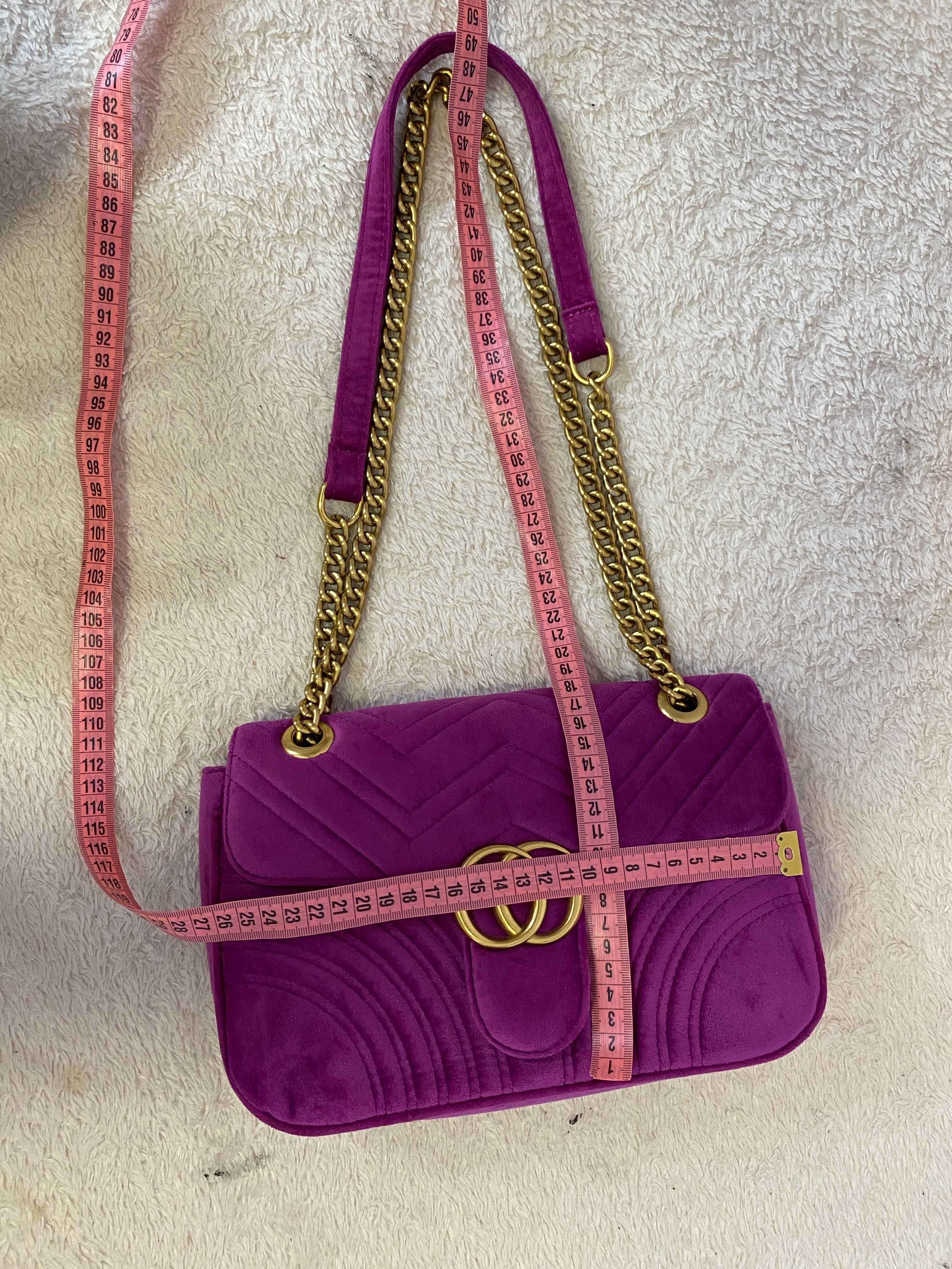 Gucci GG Marmont Matelasse велюровая сумка с цепным ремнем