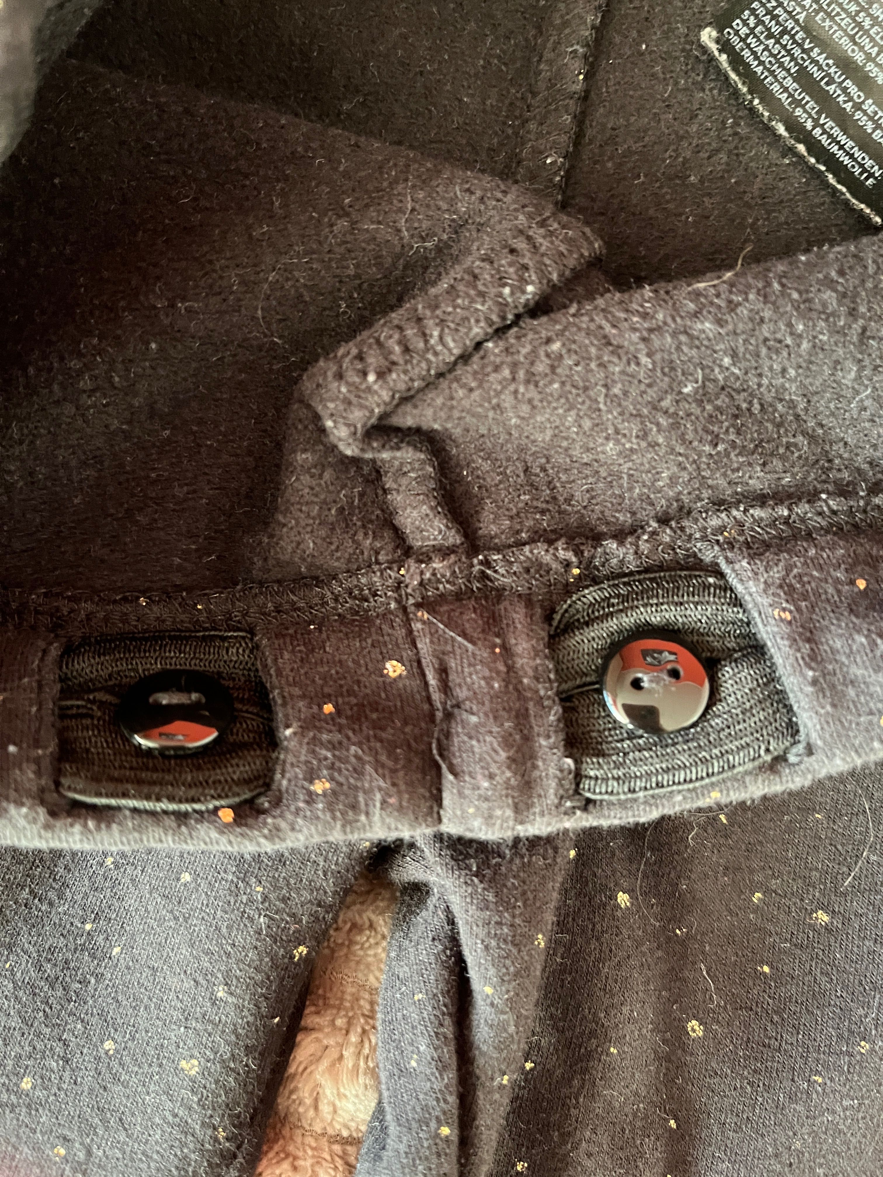 Spodnie ocieplane czarne dla dziewczynki, rozmiar 116, H&M