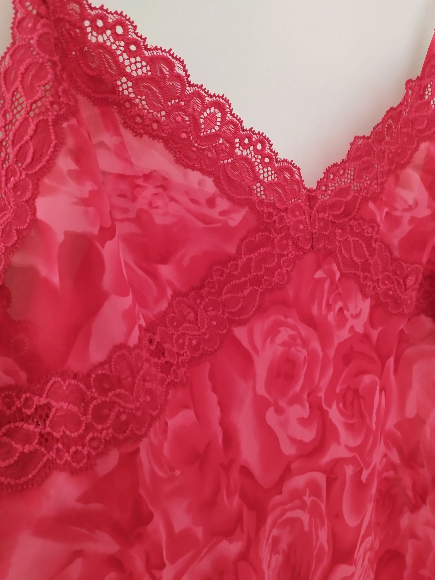 Hunkemöller ТОП Ночнушка красная нательное белье женское комбинация