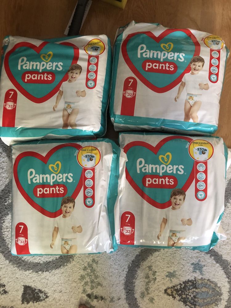 4 paczki pampers pants 7