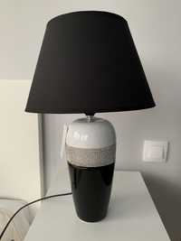 Lampa ceramiczna z czarnym abażurem