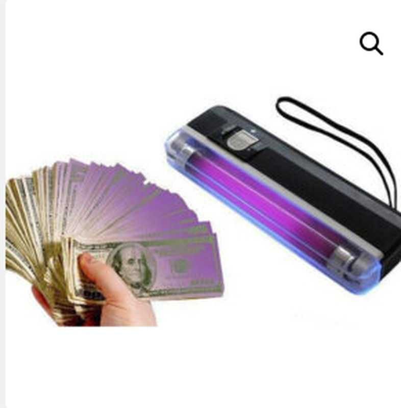 Портативный ультрафиолетовый детектор валют  купюр  УФ с батарейкой