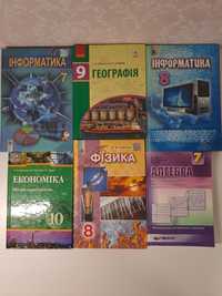 Підручники 7, 8, 9 , 10 класи