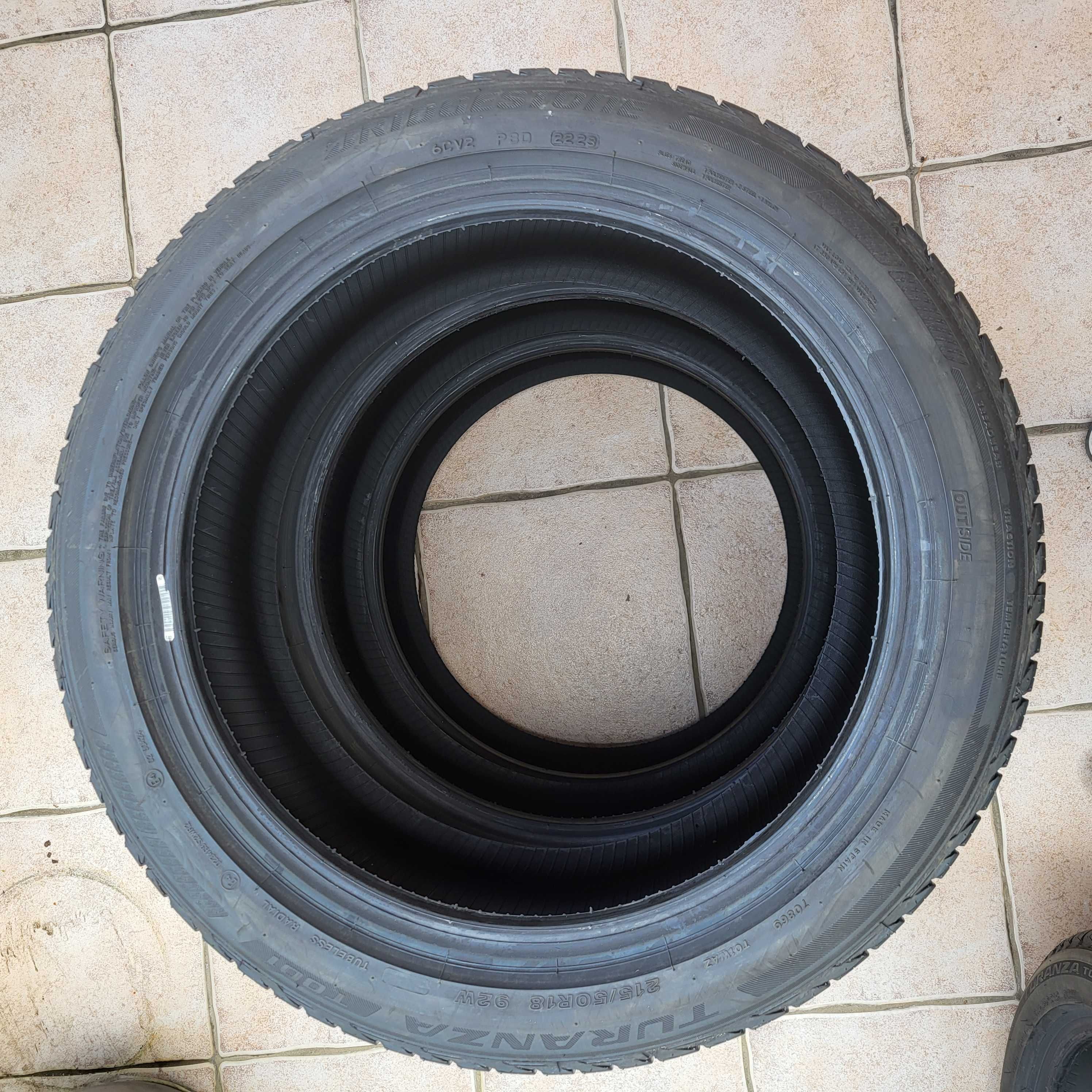 Opony letnie Bridgestone  Turanza 001 215 x 50 x 18, nowe, 4 szt.