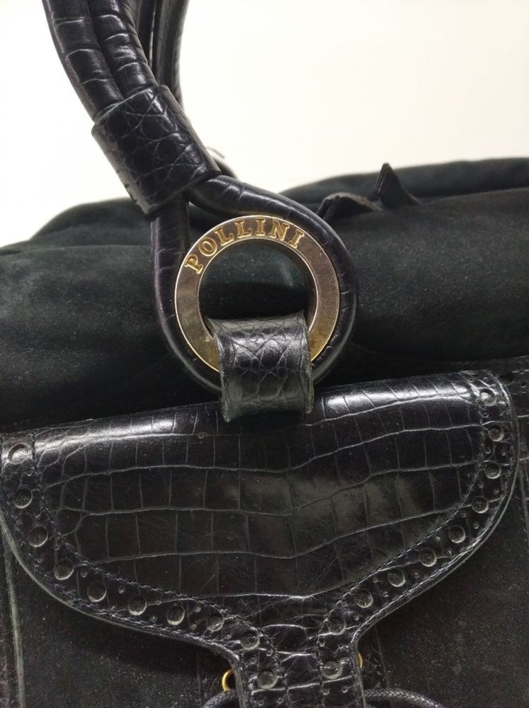Сумка италия кожа замша Pollini оригинал
