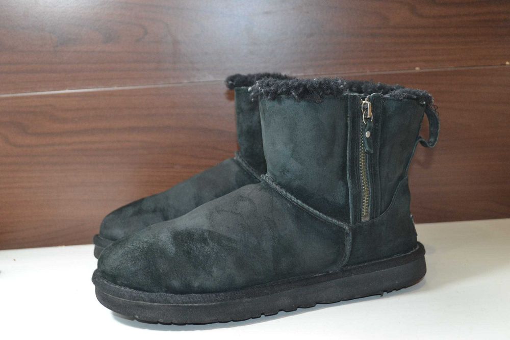 ugg australia mini double zip 39р уги оригинал кожаные зимние сапожки