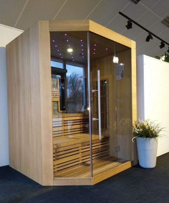 LUKSUSOWA Sauna na Podczerwień - INFRAPLUS™ Geromin 161C+IR Biały Cedr