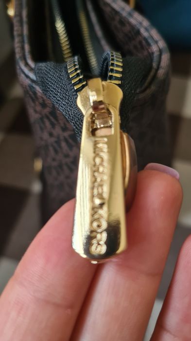 Жіноча сумка шопер шкіряна Michael Kors  коричнева велика