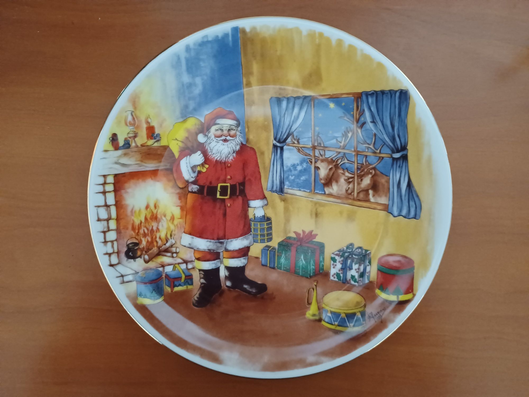 Prato de Natal n° 7 de 1993 da SPAL Porcelanas - Série limitada