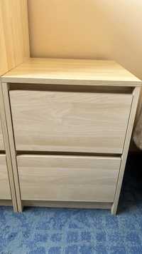 Komoda IKEA model MALM - 2 szuflady, dębowa, 40x55