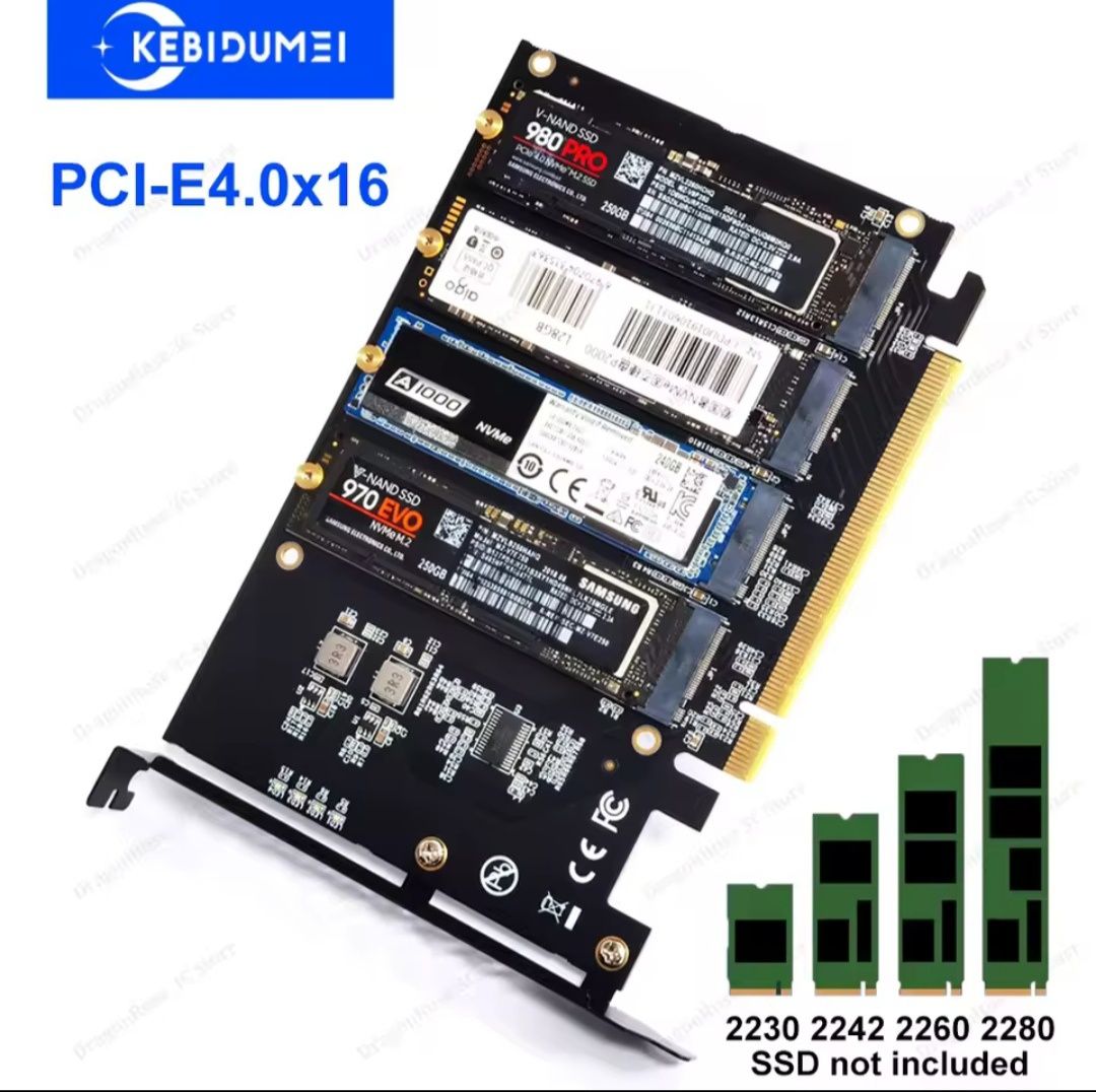 Контролер М.2 NVME SSD to PCIe 4.0/3.0 M.2 SSD GEN4 PCIe 4.0