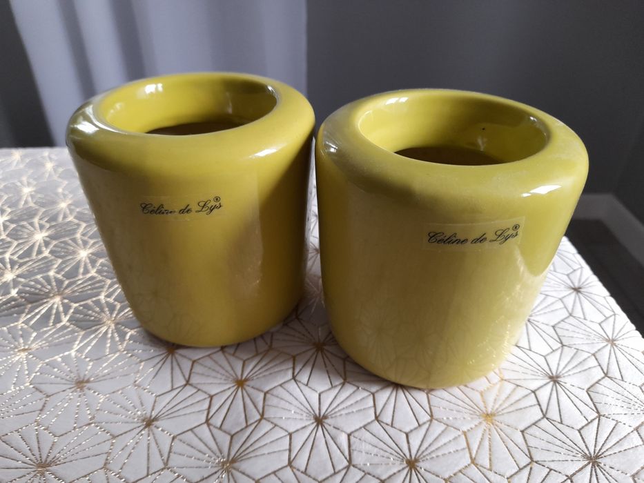 Doniczki ceramiczne 2 szt / Osłonki / Kubeczki / Flakonik