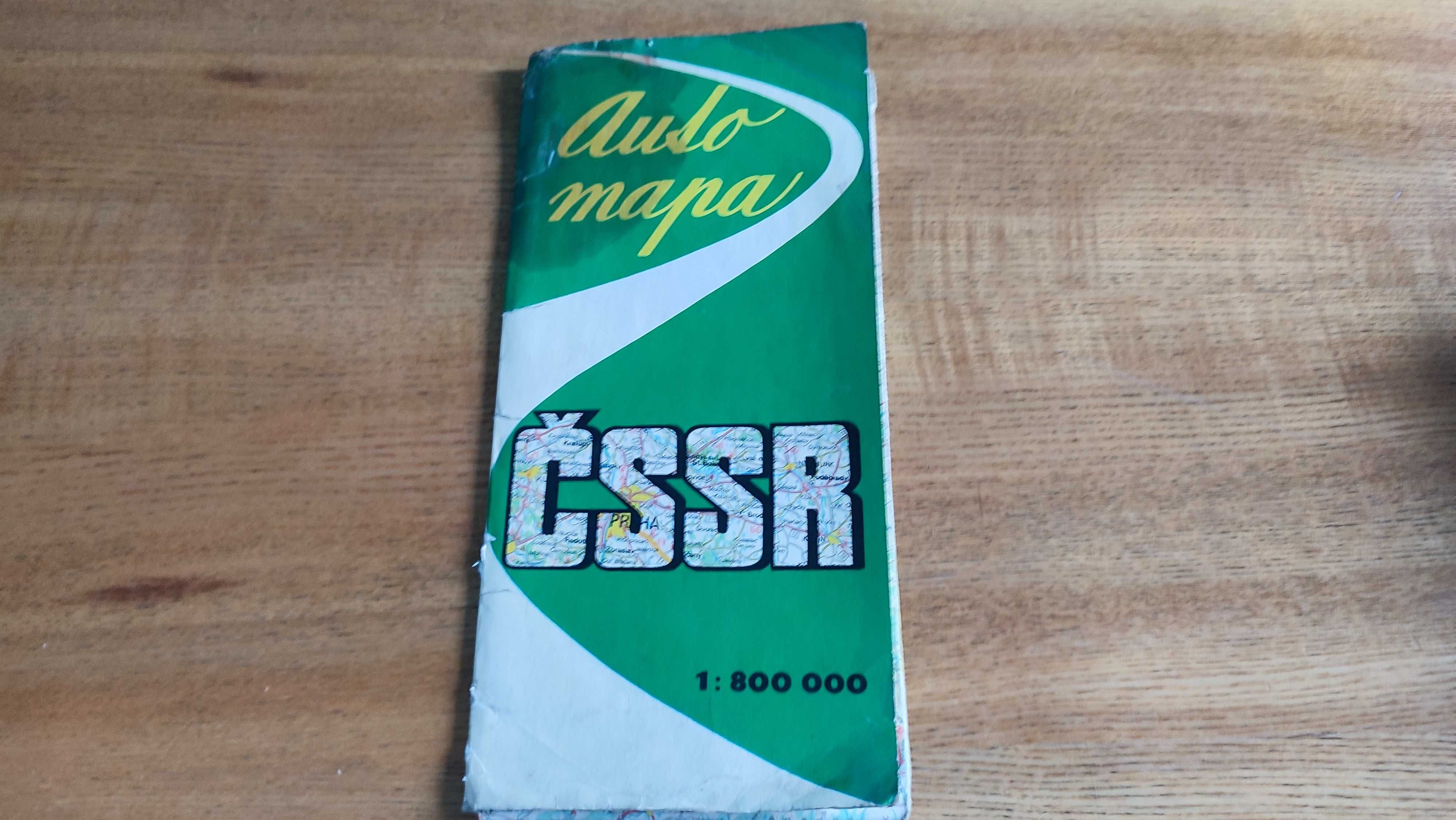 Auto mapa CSSR mapa samochodowa ZSRR 1976